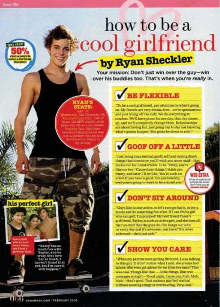 Ryan Sheckler - Girlfriend Article