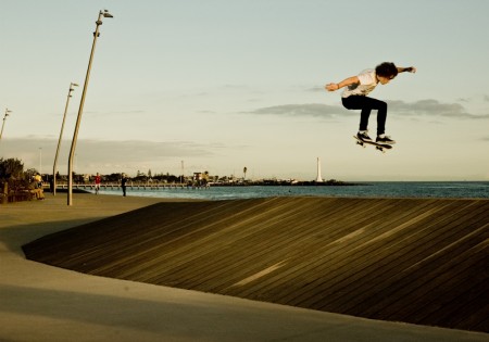 Here is Liam doing a kicky over a lighthouse down at St. Kilda because there wern't enough real photos in this post!