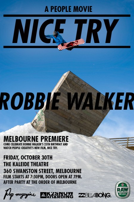 Nice Try Melbourne Premiere Web Flyer